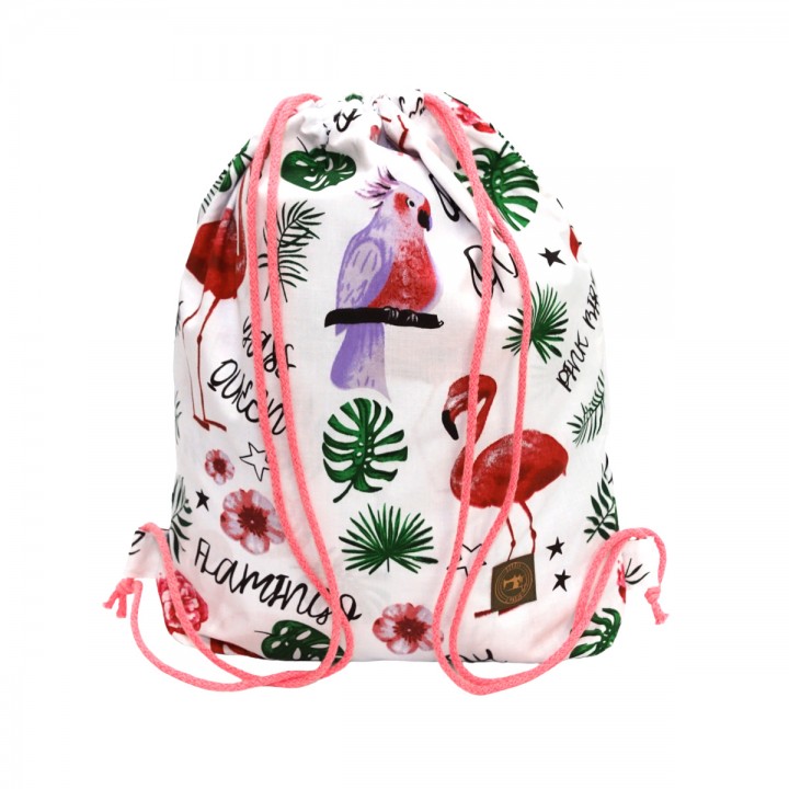 Plecak Worek Bawełniany dla dzieci Flamingi 