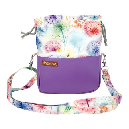 Fioletowa Sakiewka Damska – Pastelowe Dmuchawce