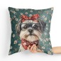 Poduszka z psem - Shih Tzu z Kokardką