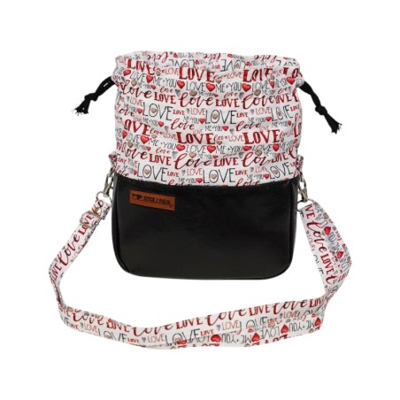 Torebka Black Edition - Sakiewka Wzór Love
