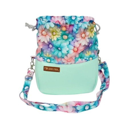 Torebka z Kwiatami - Kolor Jasny Miętowy