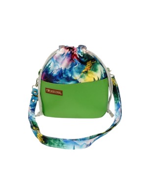 torebka damska handmade w stylu worek z motywem lasu