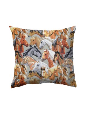 Bawełniana Poszewka Na Poduszkę – Wzór z Końmi