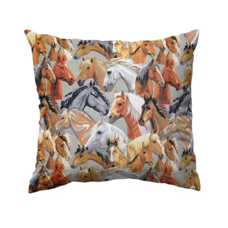 Poszewka dekoracyjna bawełniana 40x40 – wzór z końmi