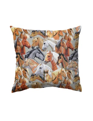 Szycie z pasją|Bawełniana Poszewka Na Poduszkę – Wzór z Końmi|Poszewki Bawełniane|SZYCIE Z PASJĄ