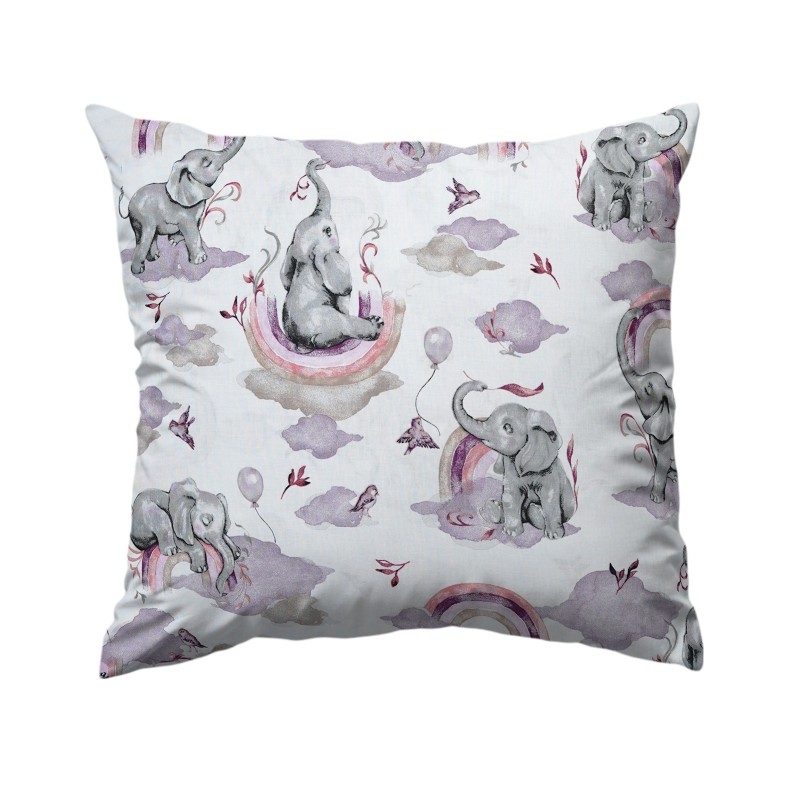 Szycie z pasją|Bawełniana Poszewka Na Poduszkę – Słoniki i Chmurki|Poszewki Bawełniane|SZYCIE Z PASJĄ