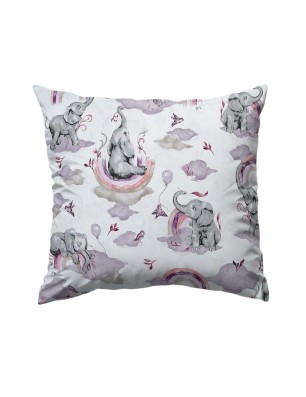 Szycie z pasją|Bawełniana Poszewka Na Poduszkę – Słoniki i Chmurki|Poszewki Bawełniane|SZYCIE Z PASJĄ