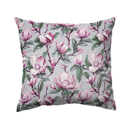 Bawełniana poszewka 40x40 – elegancki wzór kwiatów magnolii
