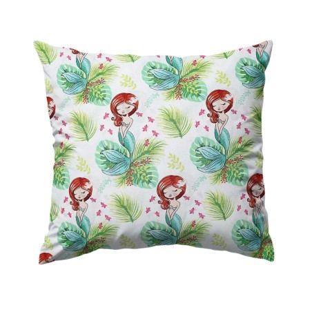 Bawełniana Poszewka Dziecięca 40x40 – Syrenka i Liście