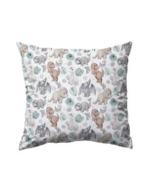 Szycie z pasją|Bawełniana Poszewka Na Poduszkę – Pastelowe Dinozaury|Poszewki Bawełniane|SZYCIE Z PASJĄ