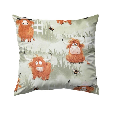 Bawełniana Poszewka Na Poduszkę – Zabawne Szkockie Krowy