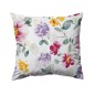 Bawełniana poszewka 40x40 – akwarelowe kwiaty na białym tle