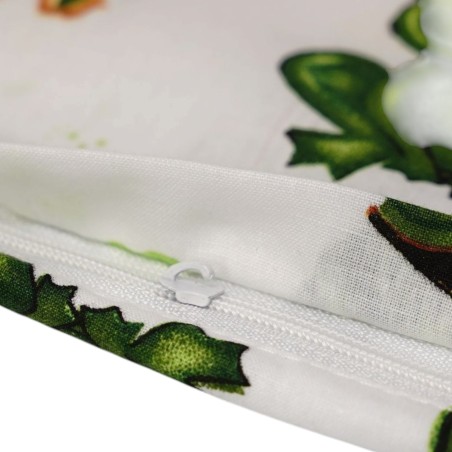 Bawełniana Poszewka Na Poduszkę – Żabki i Ślimaki