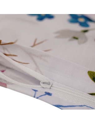 Szycie z pasją|Bawełniana Poszewka Na Poduszkę – Kolorowe Kwiaty i Liście|Poszewki Bawełniane|SZYCIE Z PASJĄ