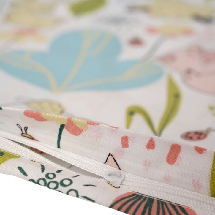 Bawełniana Poszewka Na Poduszkę – Świnka, Królik i Owieczka