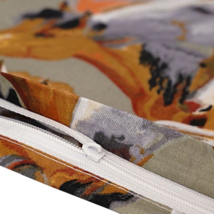 Bawełniana Poszewka Na Poduszkę – Wzór z Końmi