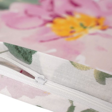 Bawełniana Poszewka Na Poduszkę – Akwarelowe Kwiaty na Białym Tle