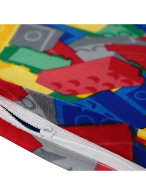 Bawełniana Poszewka Na Poduszkę – kolorowe klocki do zabawy