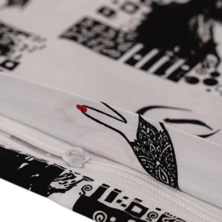 Bawełniana Poszewka Na Poduszkę – Twarze kobiet w stylu pop-art