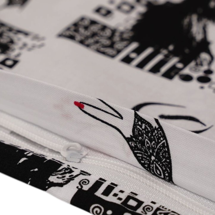 Bawełniana Poszewka Na Poduszkę – Twarze kobiet w stylu pop-art