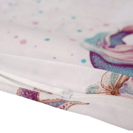 Bawełniana Poszewka Na Poduszkę – syrenki i podwodny zamek