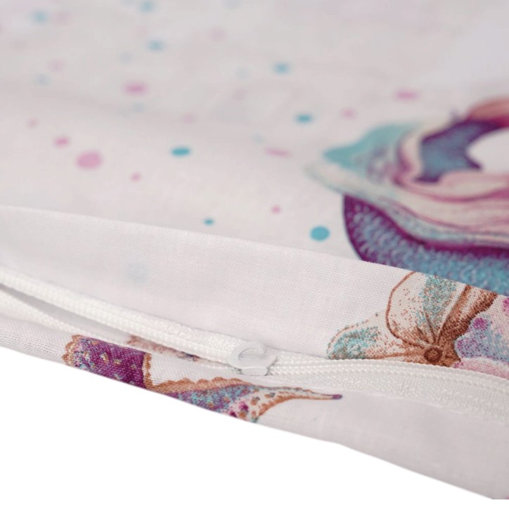 Bawełniana Poszewka Na Poduszkę – syrenki i podwodny zamek
