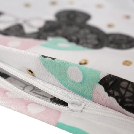 Bawełniana Poszewka Na Poduszkę – Myszka z Kokardką