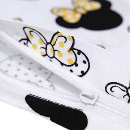 Bawełniana Poszewka Na Poduszkę – Myszka z Kokardkami Żółtymi
