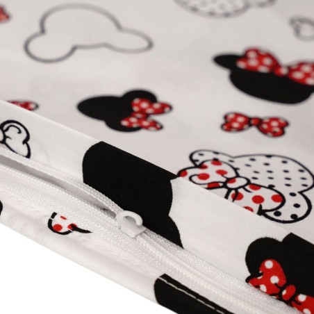 Bawełniana Poszewka Na Poduszkę – Myszka z Kokardkami Różowymi