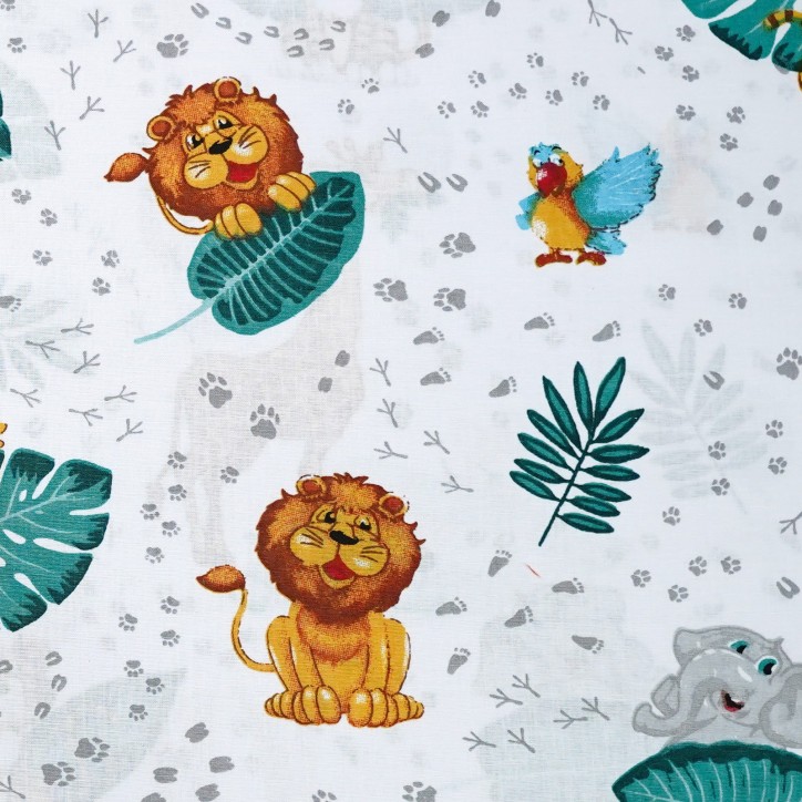 Bawełniana Poszewka Na Poduszkę – Król Dżungli i Przyjaciele