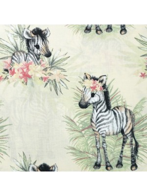 Bawełniana Poszewka Na Poduszkę – Tropikalna Zebra