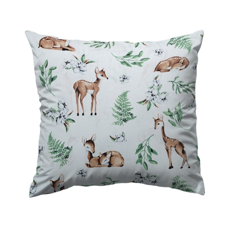 Szycie z pasją|Bawełniana Poszewka Na Poduszkę – Leśne Sarenki|Poszewki Bawełniane|SZYCIE Z PASJĄ