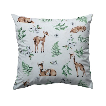 Bawełniana Poszewka – Leśne Sarenki 40x40 cm - Handmade