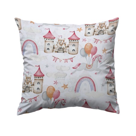 Bawełniana Poszewka Na Poduszkę – Zaczarowany Zamek i Tęcza