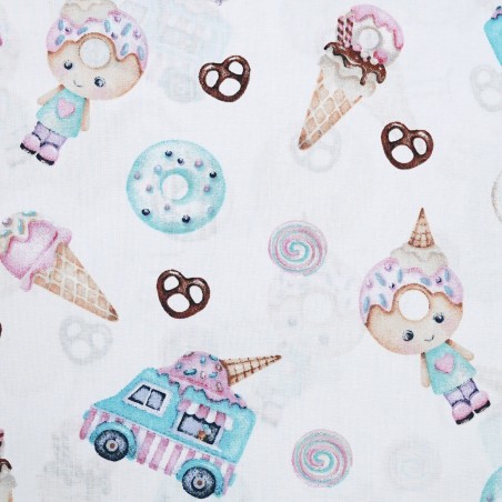 Bawełniana Poszewka Na Poduszkę – Słodka Kraina Lodów