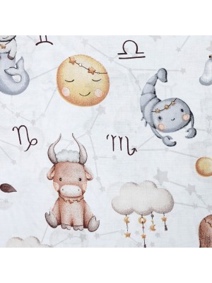 Bawełniana Poszewka Na Poduszkę – Zodiak w Krainie Snów