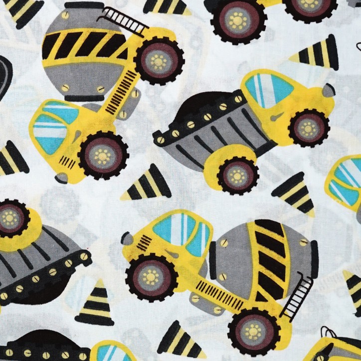 Bawełniana Poszewka Na Poduszkę – Mały Operator Koparki