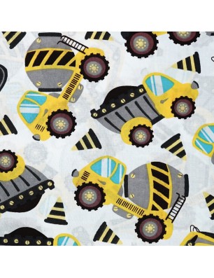 dekoracyjna poszewka dla chłopca z motywem budowlanym