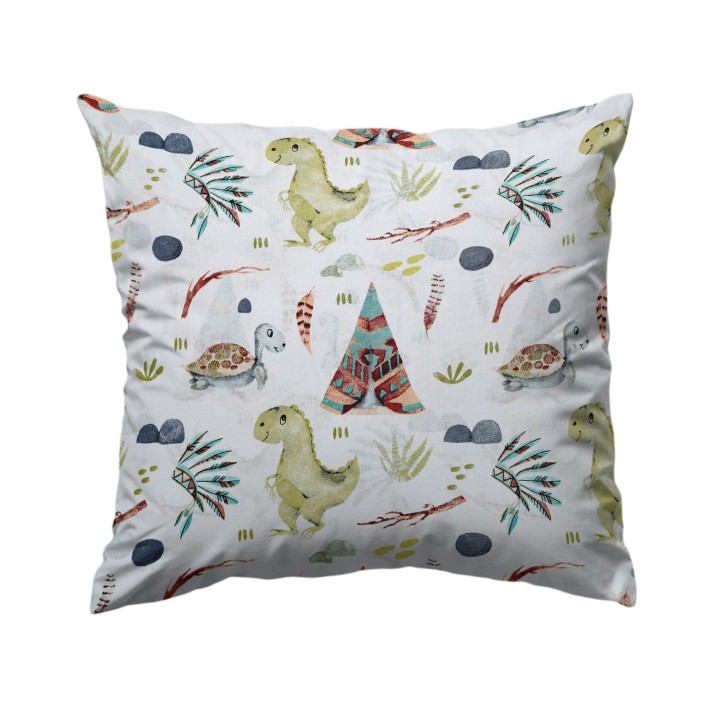Bawełniana Poszewka Na Poduszkę – Wioska Dinozaurów