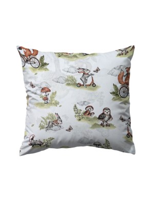 Bawełniana Poszewka Na Poduszkę – Leśne Szaleństwo na Kółkach