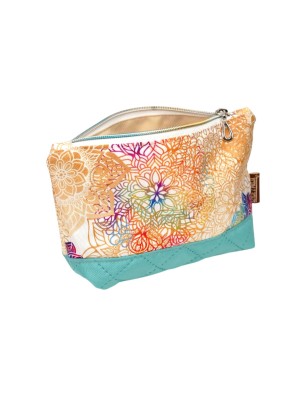 turkusowa kosmetyczka z wzorem mandali