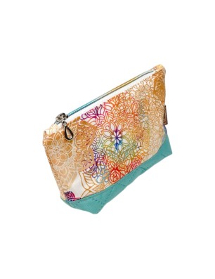 ręcznie szyta kosmetyczka z poliestru – mandala