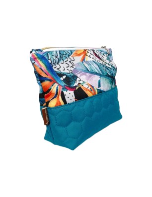Szycie z pasją|Kosmetyczka Tropikalna Abstrakcja - 25x20x7cm Rozmiar M|Kosmetyczki klasyczne|SZYCIE Z PASJĄ