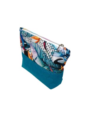 Szycie z pasją|Kosmetyczka Tropikalna Abstrakcja - 25x20x7cm Rozmiar M|Kosmetyczki klasyczne|SZYCIE Z PASJĄ