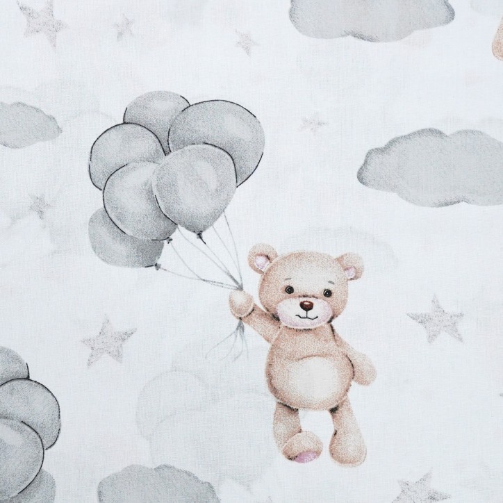 Bawełniana Poszewka Na Poduszkę 50x50 – Miś w Chmurach