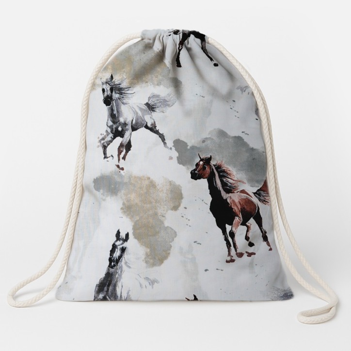 Plecak Worek Bawełniany dla dzieci - Konie