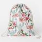 Plecak Worek Bawełniany dla dzieci 35x45 - Flamingi, Kwiaty i Kaktusy