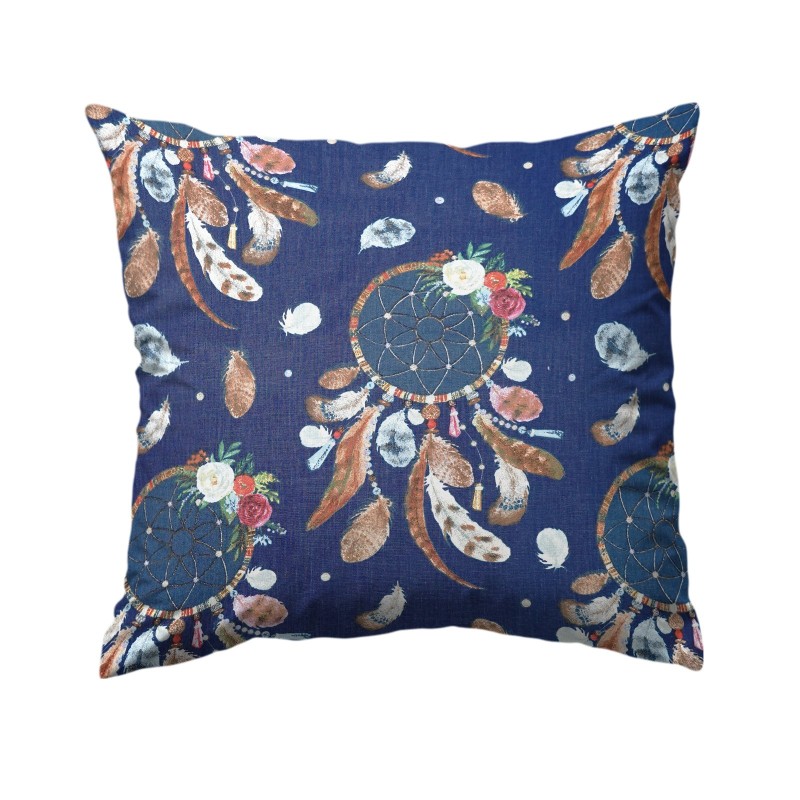 bawełniana poszewka z motywem łapacza snów – przód