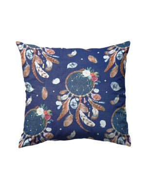 bawełniana poszewka z motywem łapacza snów – przód