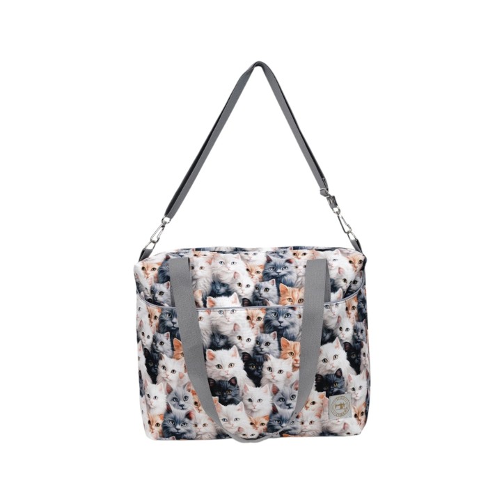 Torbo Plecak Damski 3w1 z motywem kotów Torbo Plecak Damski 3w1 z motywem kotów